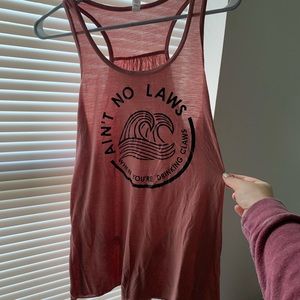 Aint No Laws racerback tank